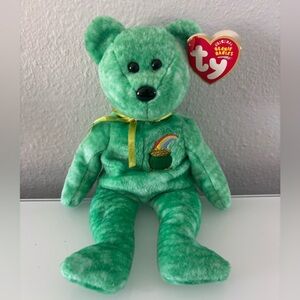 Ty Beanie Babies Baby Killarney Irish Teddy Bear Rare Vintage Collectible Plush